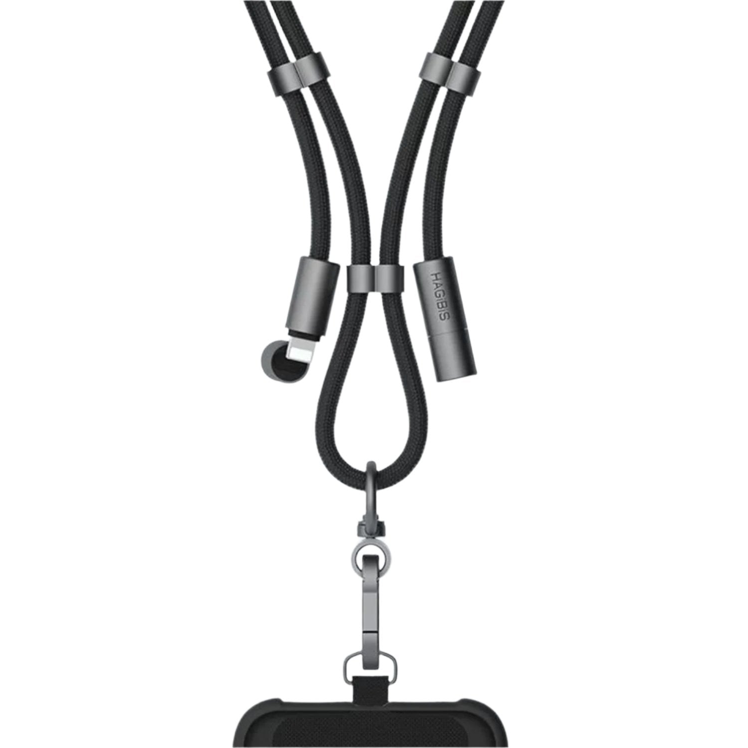 HAGIBIS GS100 Phone Lanyard with C to L 27W Fast Charging Data Cable, 480Mbps Transmission