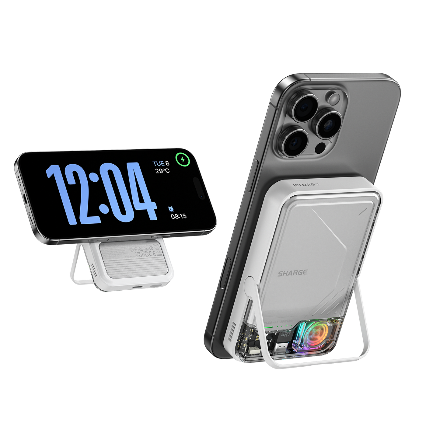 Shargeek ICEMAG 2 Doubly Fast Wireless Charging with Active cooling system Power Bank 10,000mAh 20W Max with Magsafe