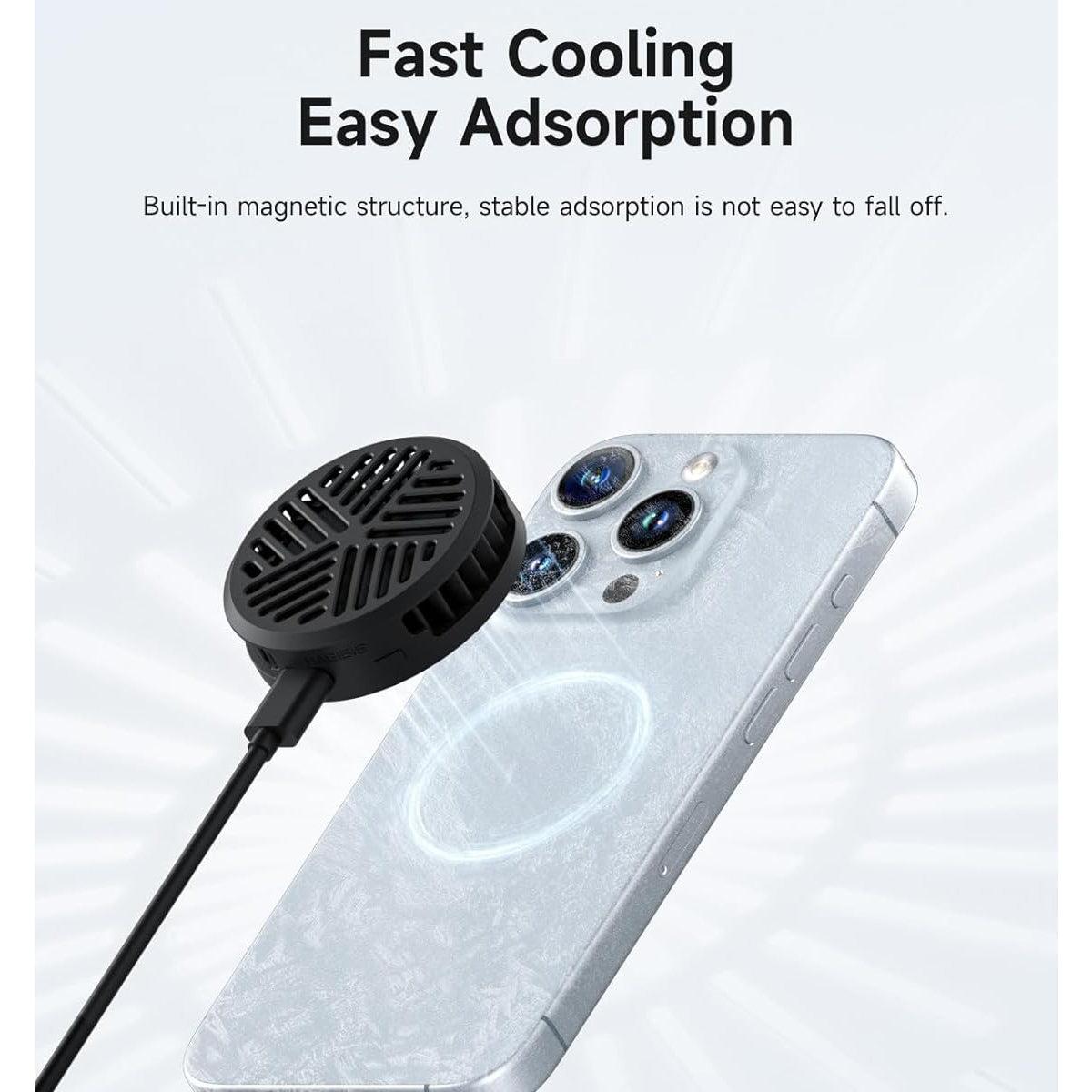 HAGIBIS MC100S Magnetic Phone Cooler, Black