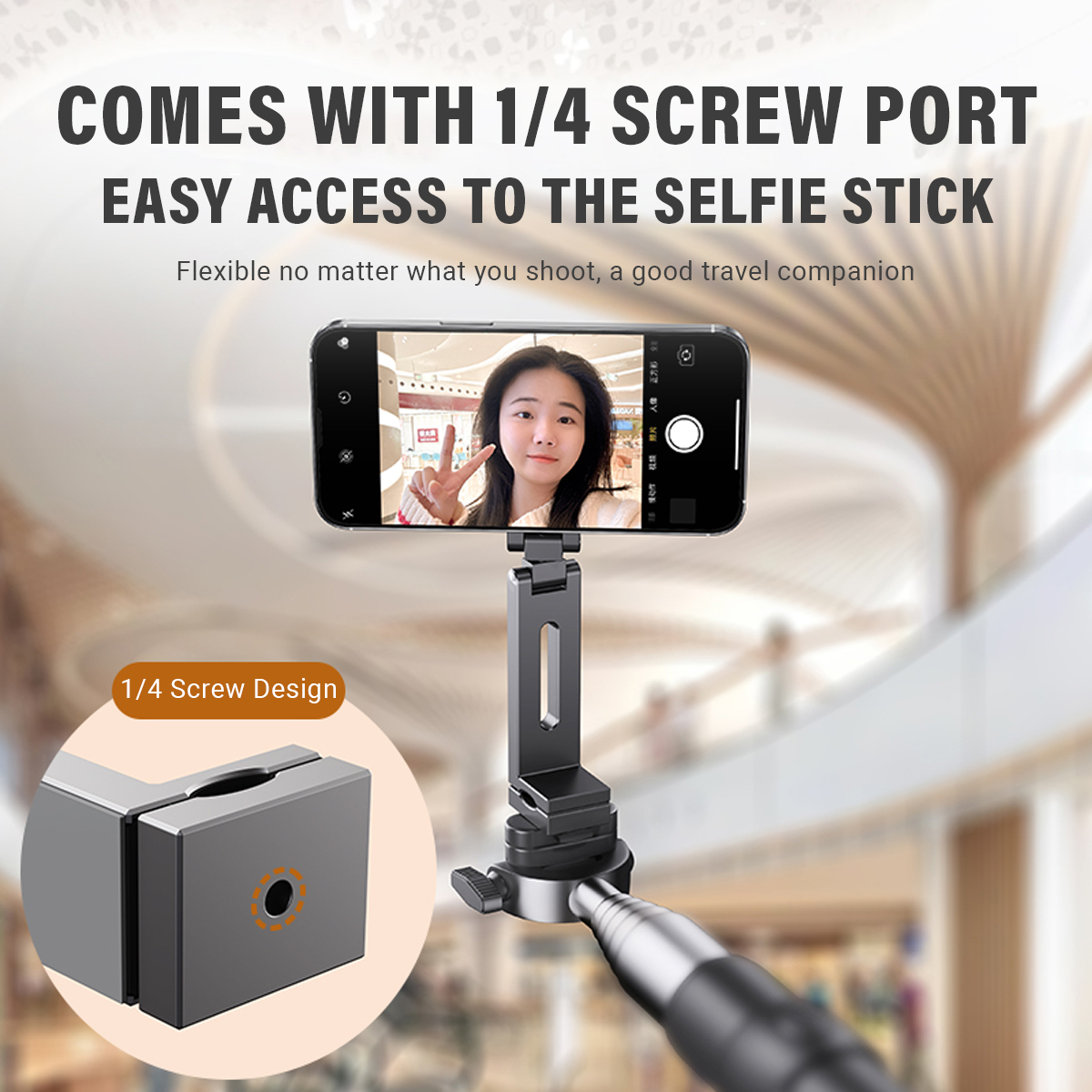 O2W SELECTION BONERUY E01 Magnetic 360-Degree Rotating Desktop Clamp Mount Folding Portable Phone Holder