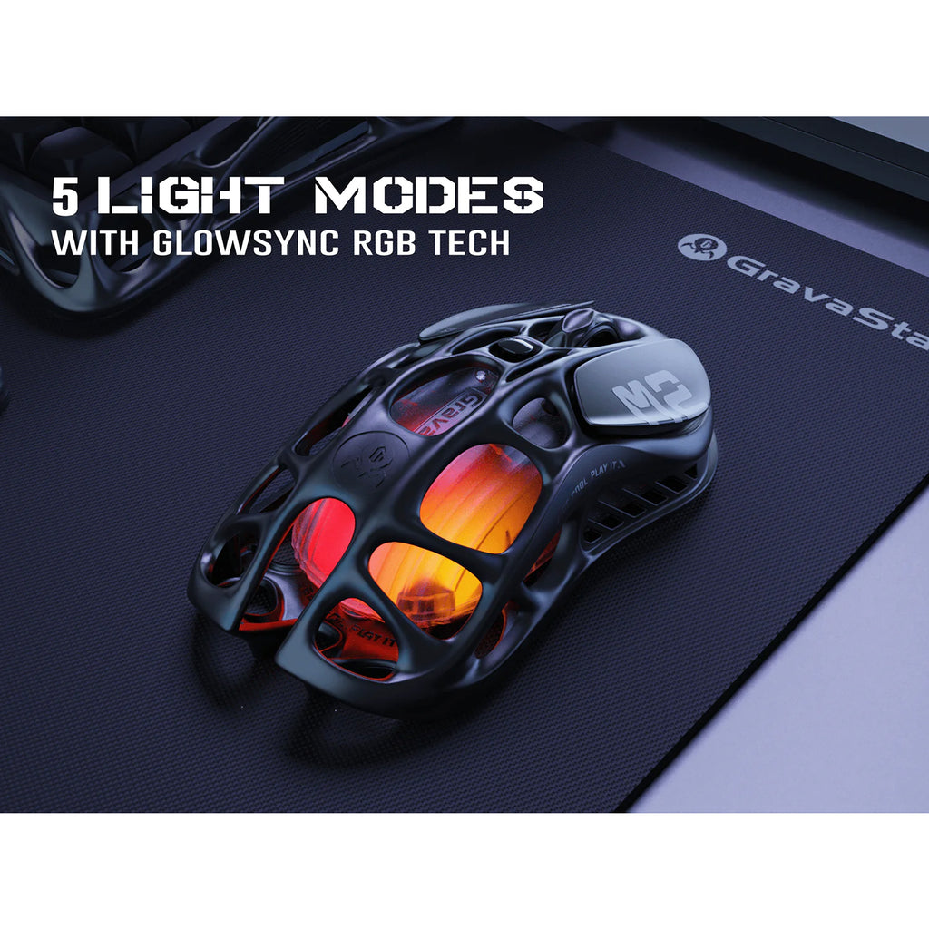 GravaStar Mercury M2 Wireless Gaming Mouse, Stealth Black – ONE2WORLD