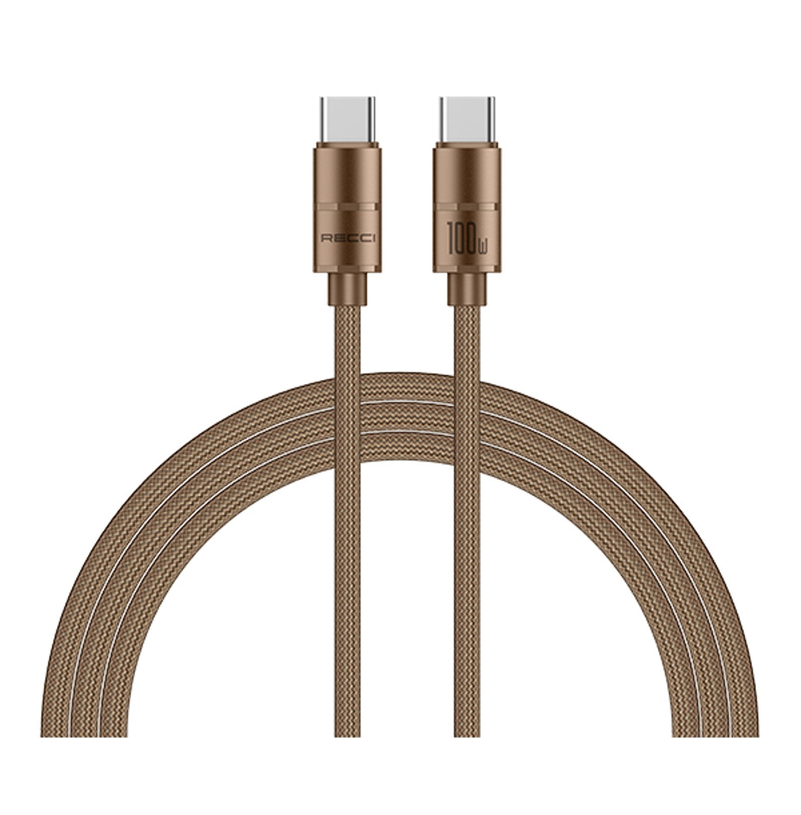 RECCI RS08CC Warrior PD 100W Charging Cable 1.2M, Gold