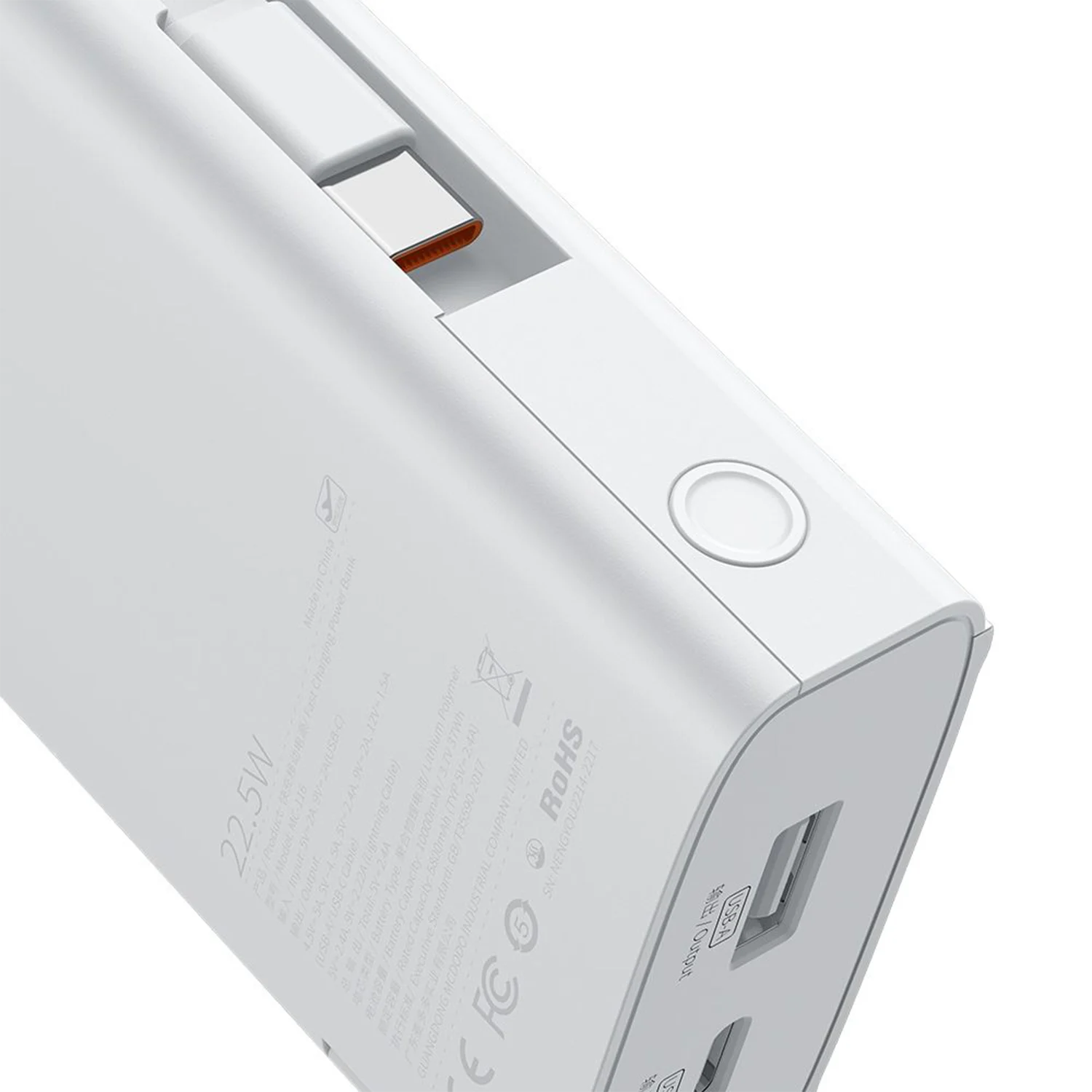 Mcdodo Noah Series 22.5W Power Bank 10000mAh with Built-in Cable (Lightning/Type-C)