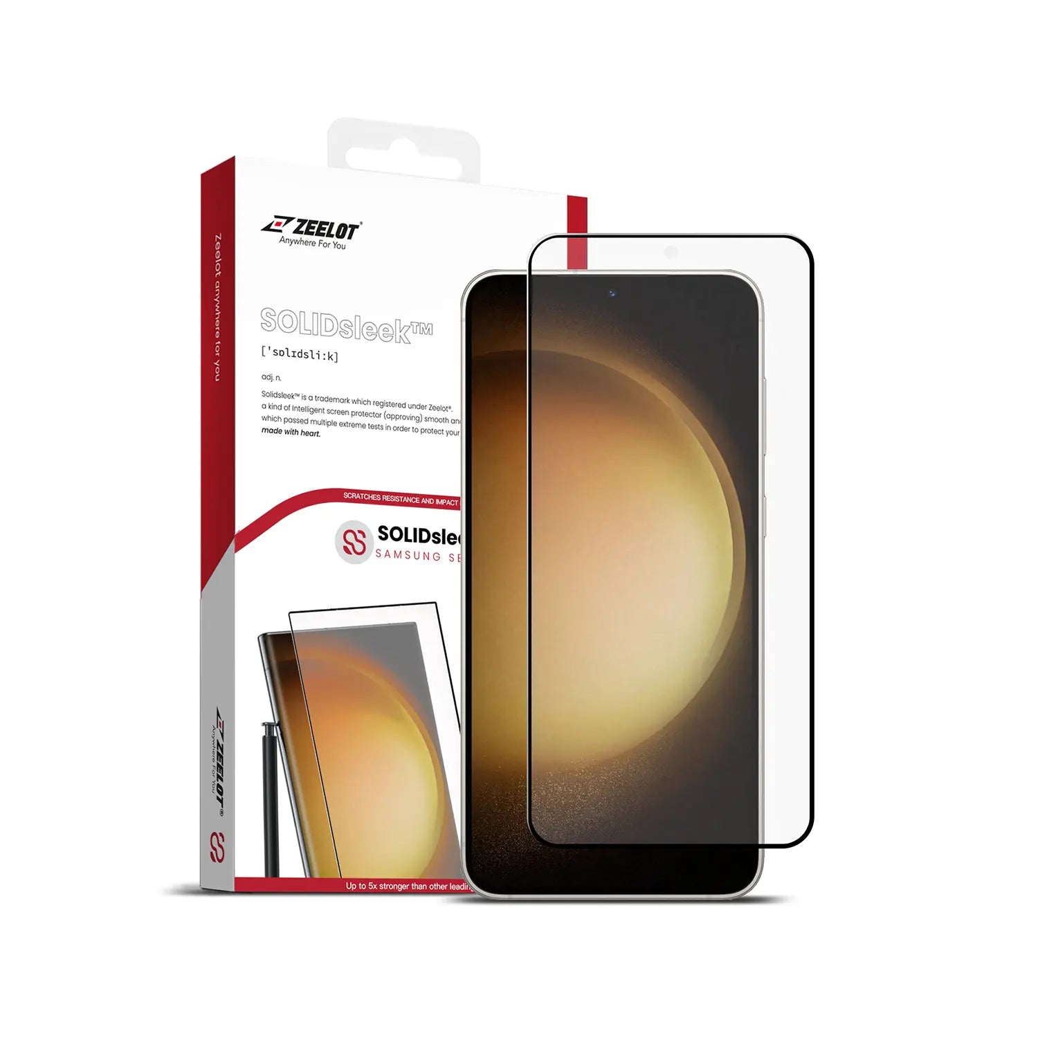 ZEELOT SOLIDsleek 2.5D Tempered Glass Screen Protector for Samsung Galaxy S24 Series