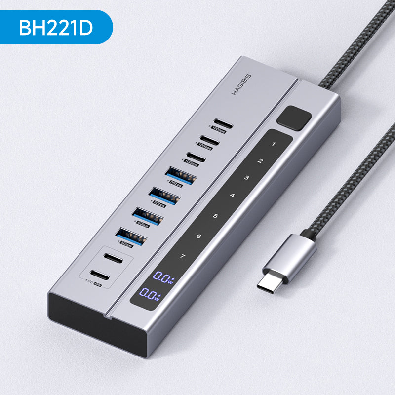 HAGIBIS BH221D 9-in-1 LED Display USB-C HUB