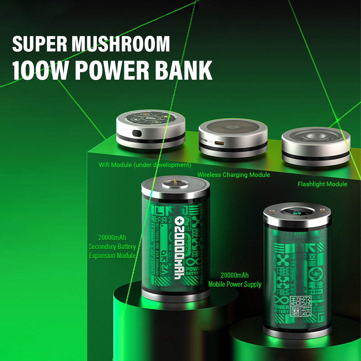 MFISH PowerBank 20000mAh, Super Mushroom