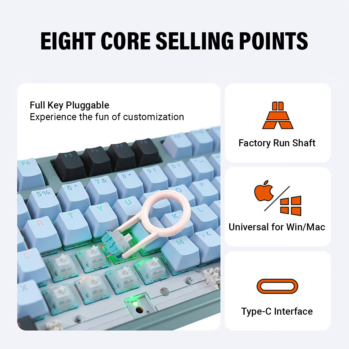 O2W SELECTION FOUNDER GK87 Three-mode Mechanical Keyboard