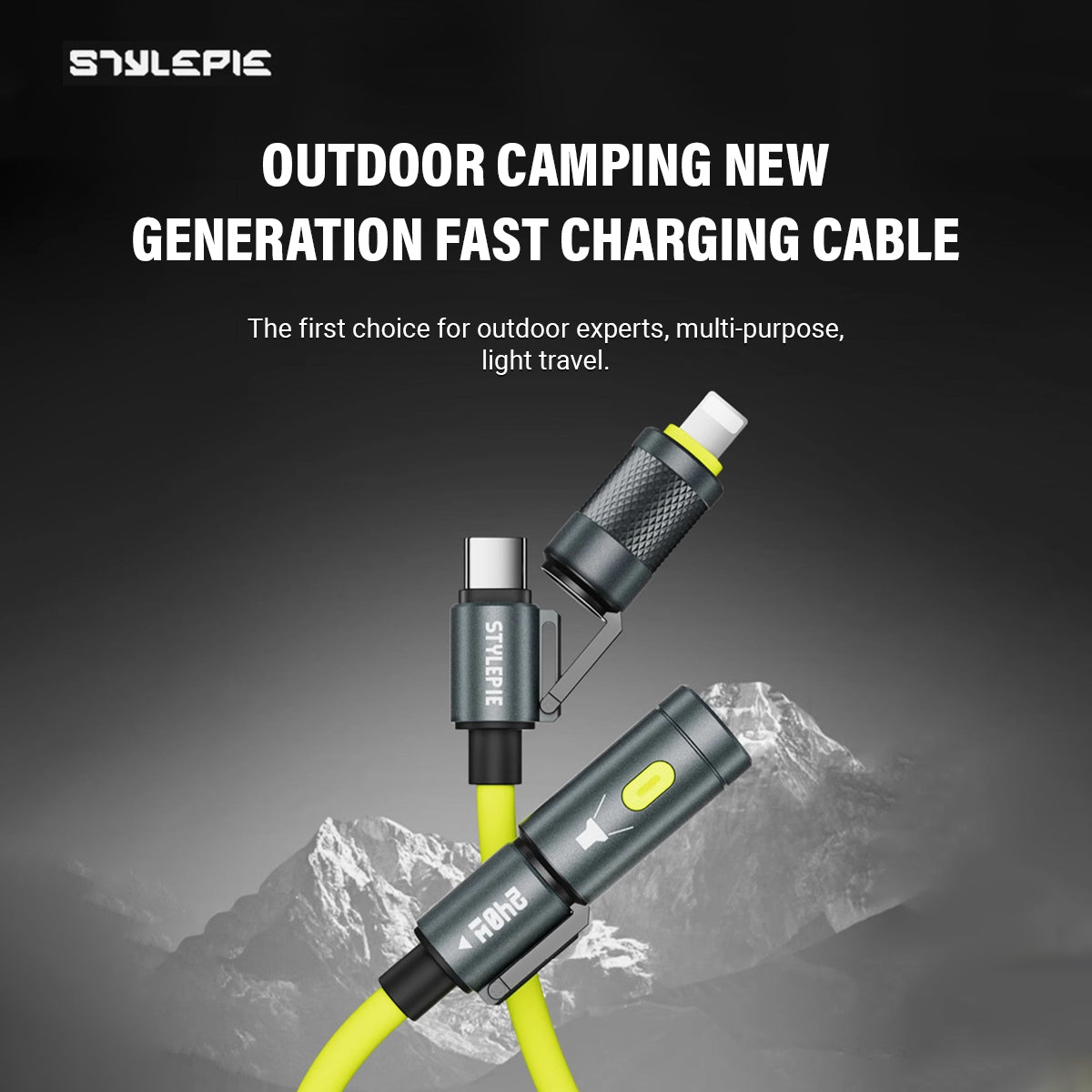 【ONE2WORLD SELECTION】STYLEPIE C82-L 240W Fast Charging LED Lighting Cable