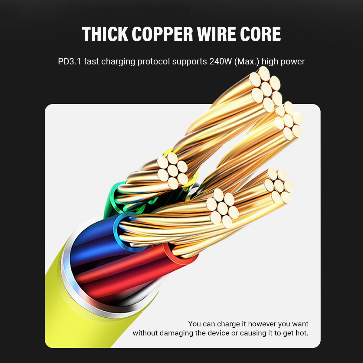 【ONE2WORLD SELECTION】STYLEPIE C82-L 240W Fast Charging LED Lighting Cable