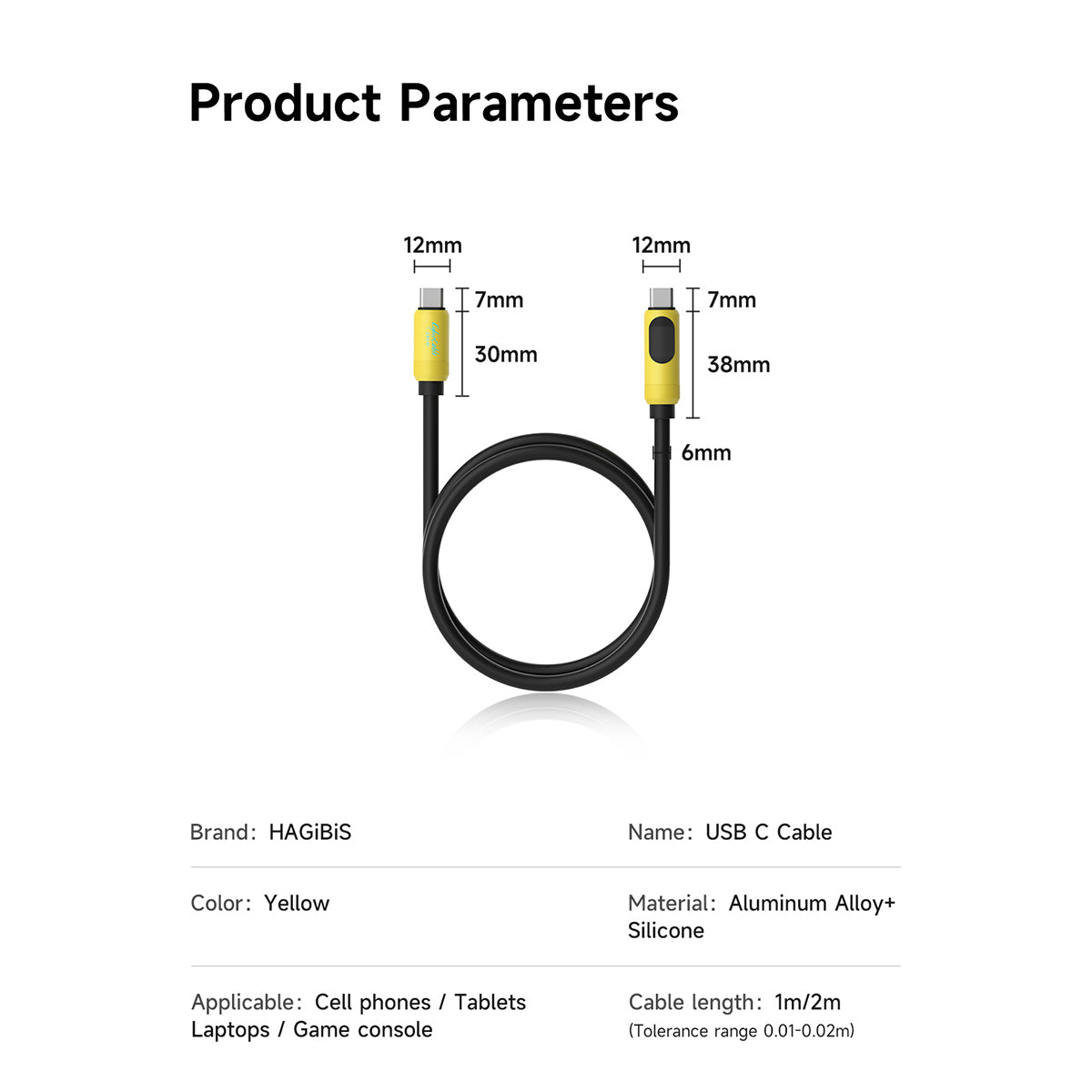 HAGIBIS SX03S 240W 480Mbps C to C Fast Charging Cable 1m with LED Display