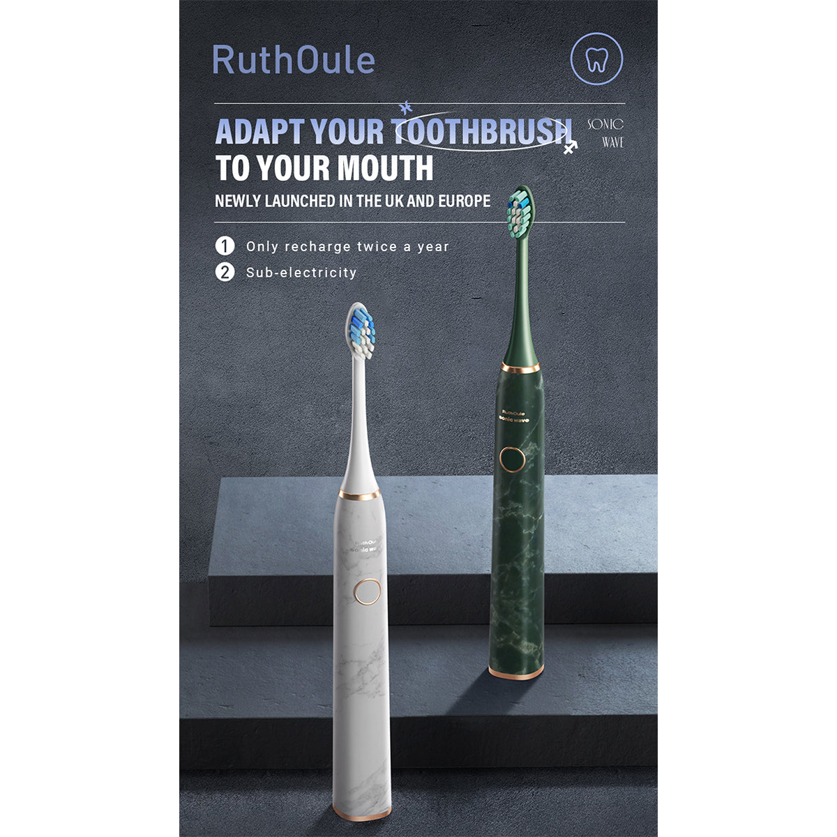 RuthOule Essential Edition Series OS1 Electric Ultrasonic Toothbrush