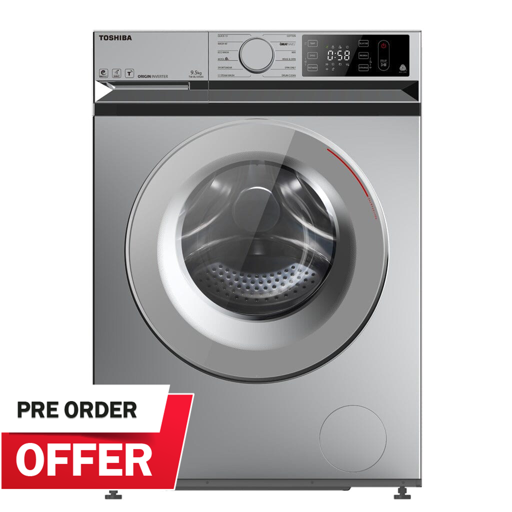 (Pre-order) Toshiba 8.5kg T11 TW-BL95A4S Dark Silver Front Load Washing Machine with Wi-Fi Control, Water Efficiency 4 Ticks
