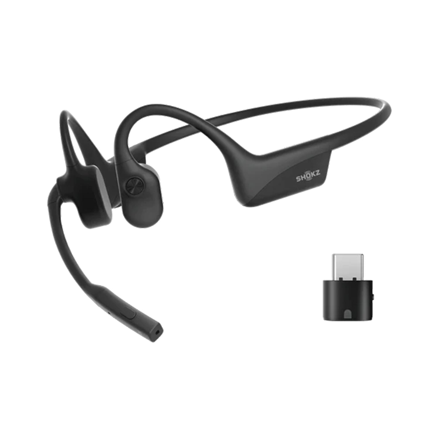 SHOKZ Opencomm 2 UC Open-Ear Bluetooth Headphones, 7th Generation Bone Conduction Technology With Adjustable Microphone