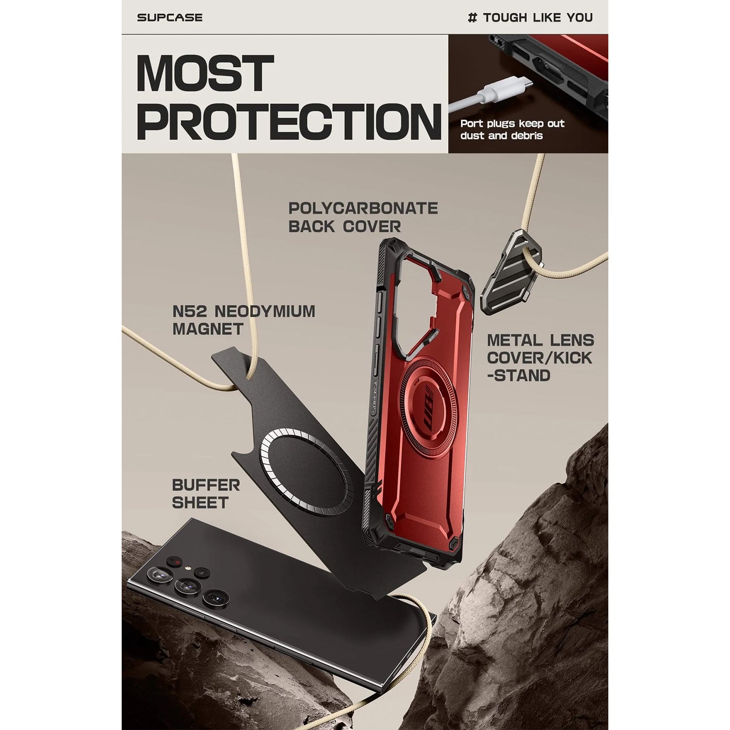 Supcase Unicorn Beetle Mag XT Case for Samsung Galaxy S24 Ultra 5G