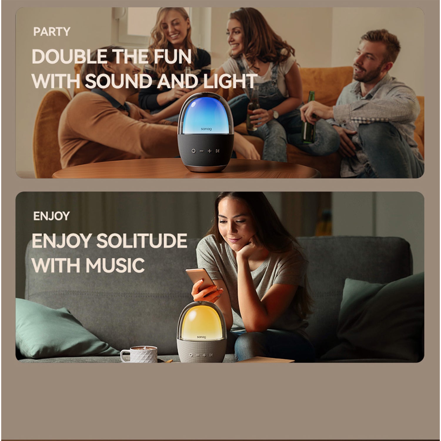 O2W SELECTION O2W SELECTION SANAG V33 Pro | V33 Pro Max Home KTV Hi-Fi Dolby LED Light-up Bluetooth Wireless Speaker, Black