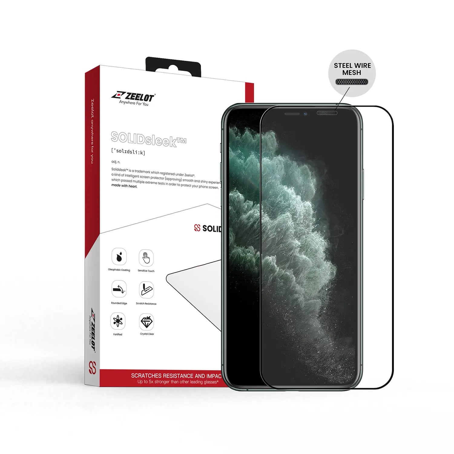 ZEELOT PureGlass 2.5D Steel Wire Tempered Glass Screen Protector for iPhone 11 (2019) Series,