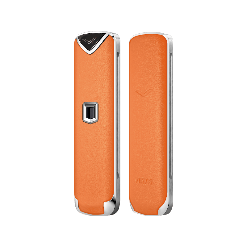 O2W SELECTION VETAS Luxury Smart Lift Lighter Set, Napa Leather Black | Orange