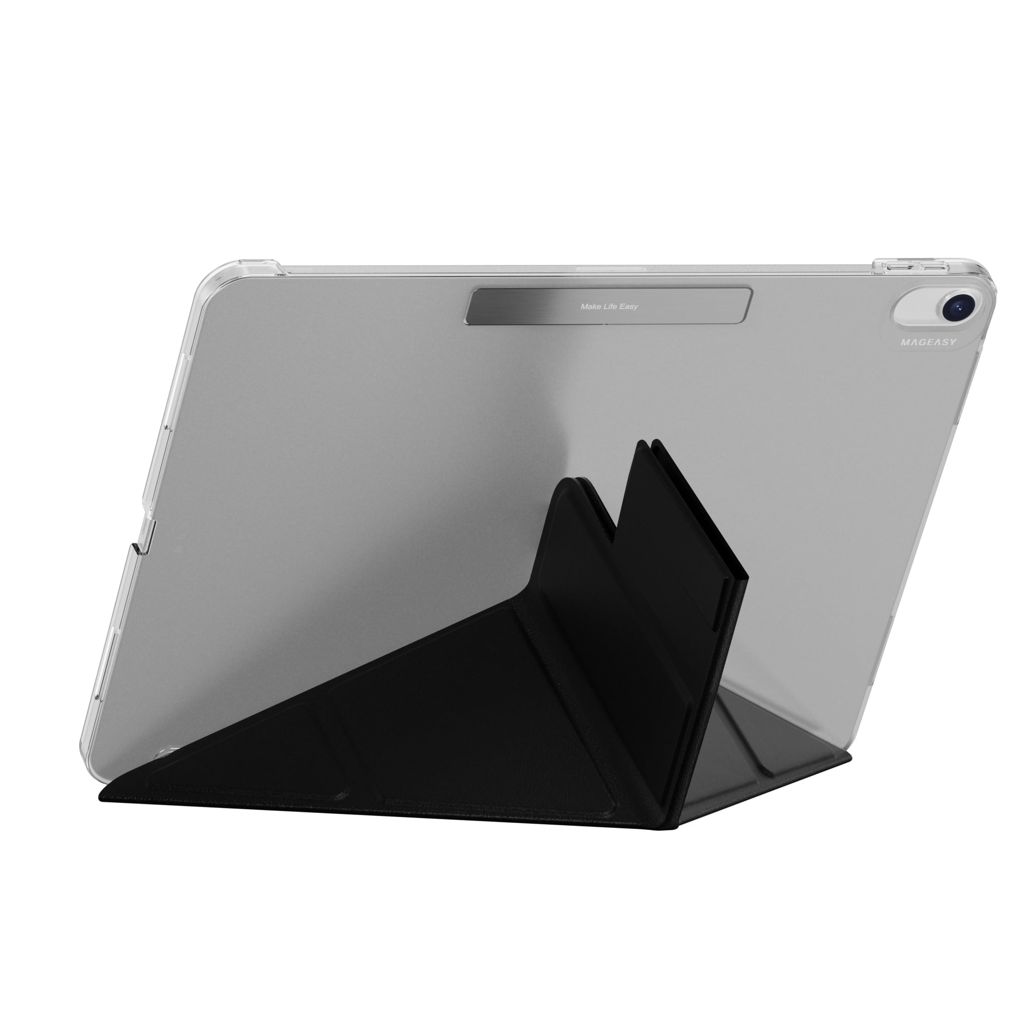 MagEasy Facet Folding Folio Case for iPad Air 13 inch and 11 inch (2024) Foldable Cover with Stand, Magnetic Attachment, Slim Lightweight Design