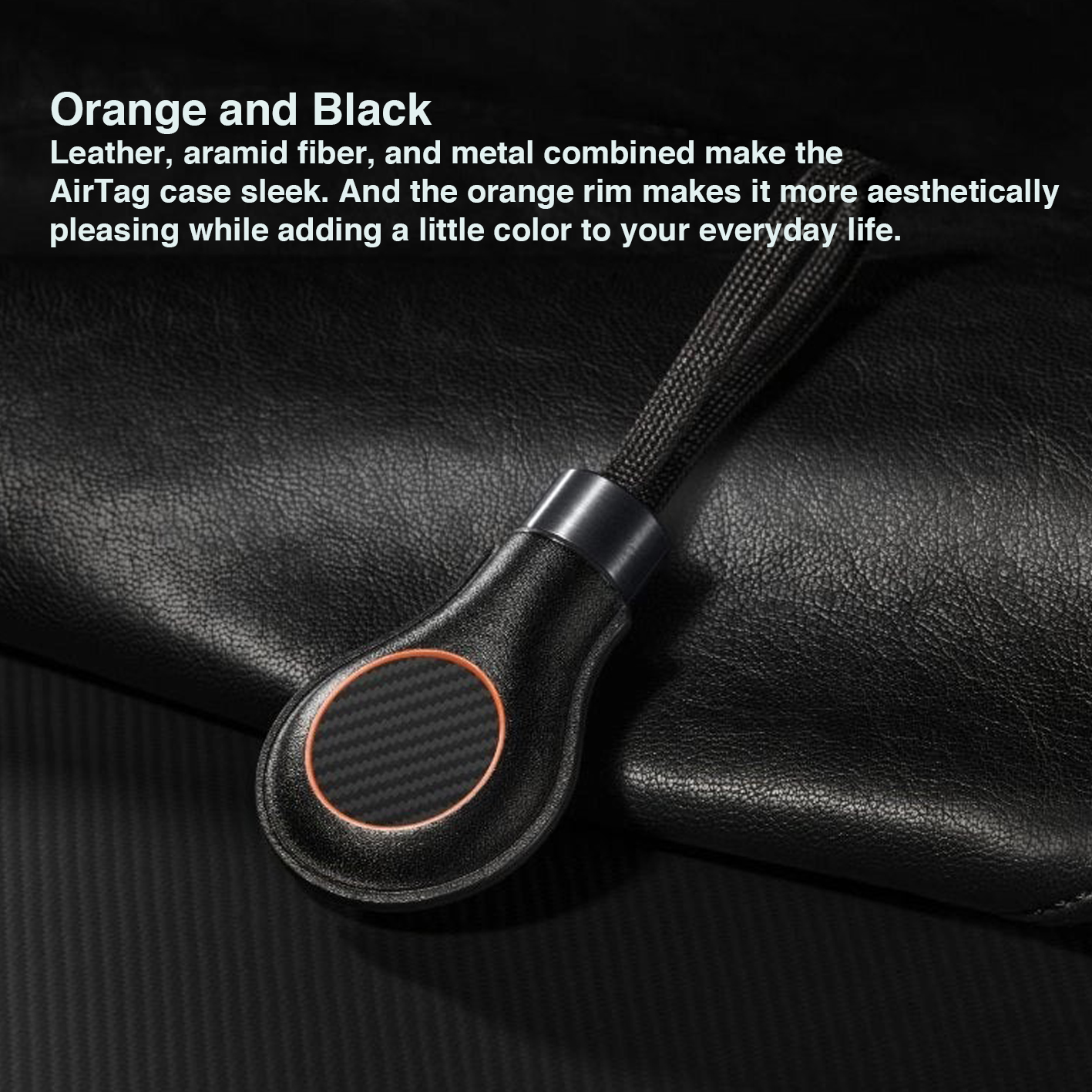 PITAKA PitaTag For AirTag with Built-in USB-C to Lightning Cable, Black