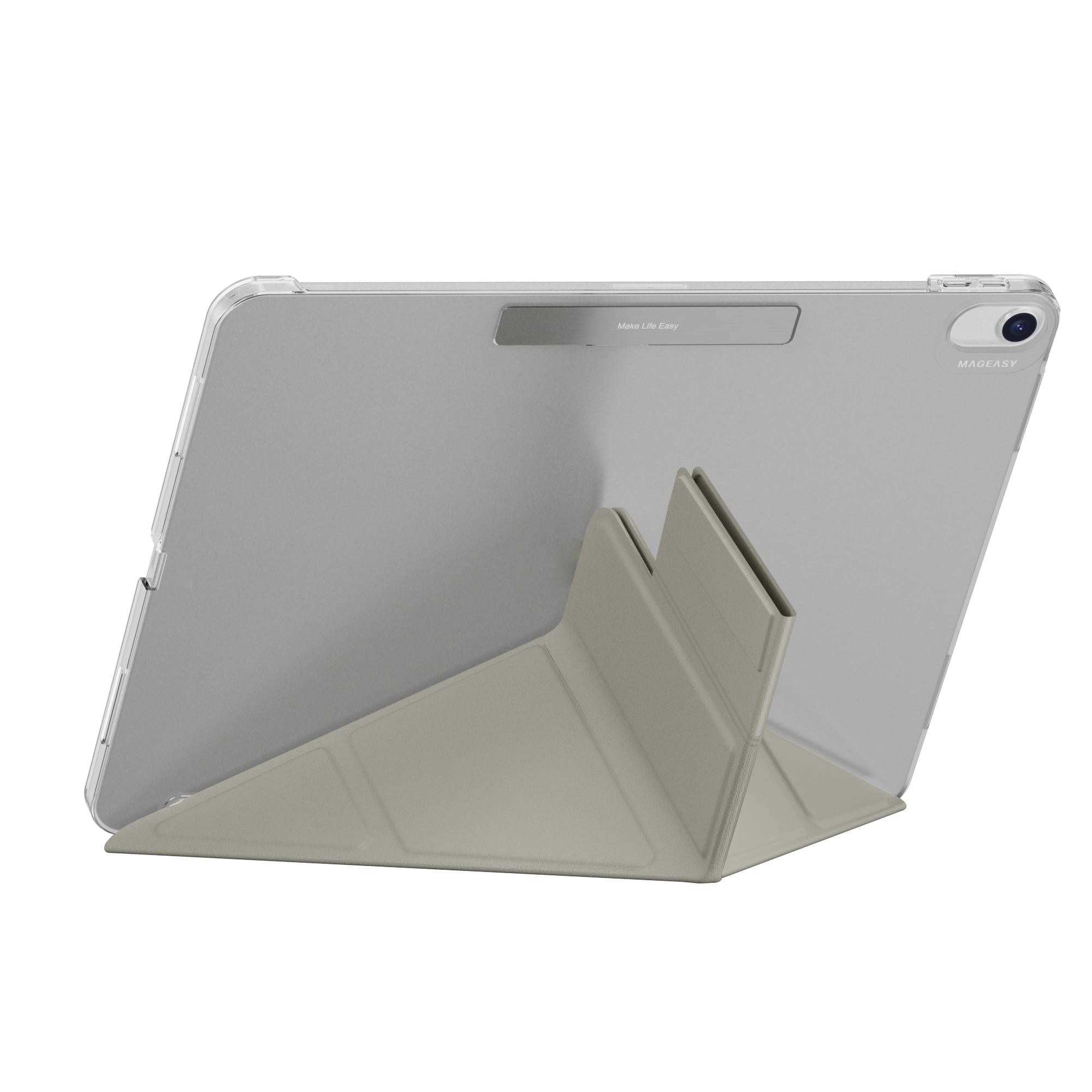 MagEasy Facet Folding Folio Case for iPad Air 13 inch and 11 inch (2024) Foldable Cover with Stand, Magnetic Attachment, Slim Lightweight Design