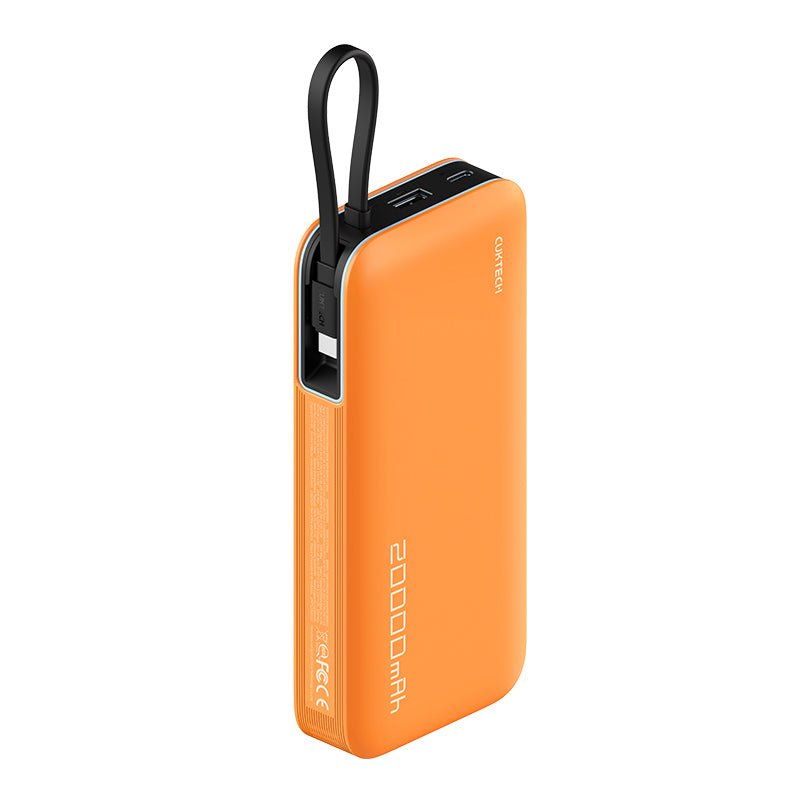 O2W SELECTION CUKTECH PB200N 55W 20000mAh Power Bank with Built-in Cable