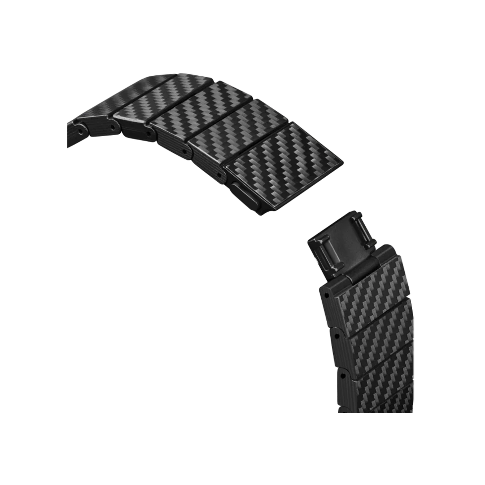 PITAKA Carbon Fiber Watch Band for Samsung Galaxy Watch - Modern, Black/Grey Twill