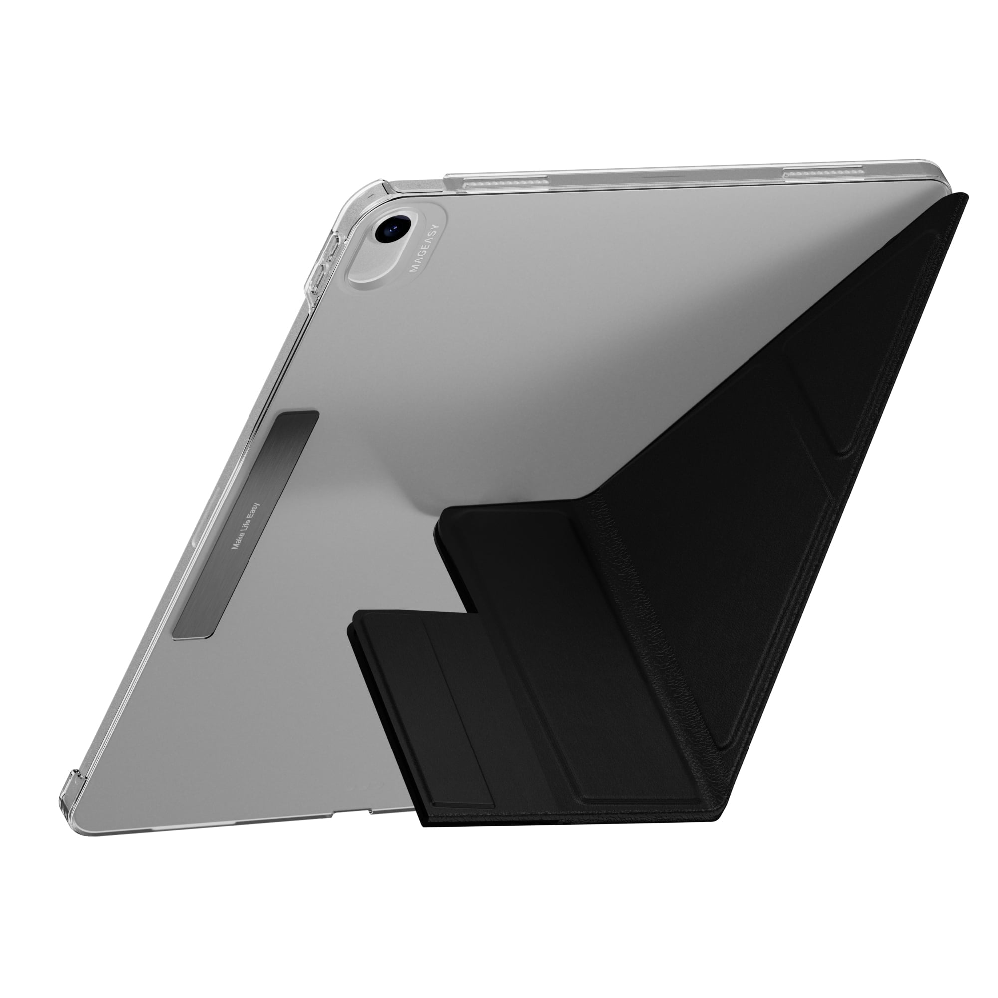 MagEasy Facet Folding Folio Case for iPad Air 13 inch and 11 inch (2024) Foldable Cover with Stand, Magnetic Attachment, Slim Lightweight Design