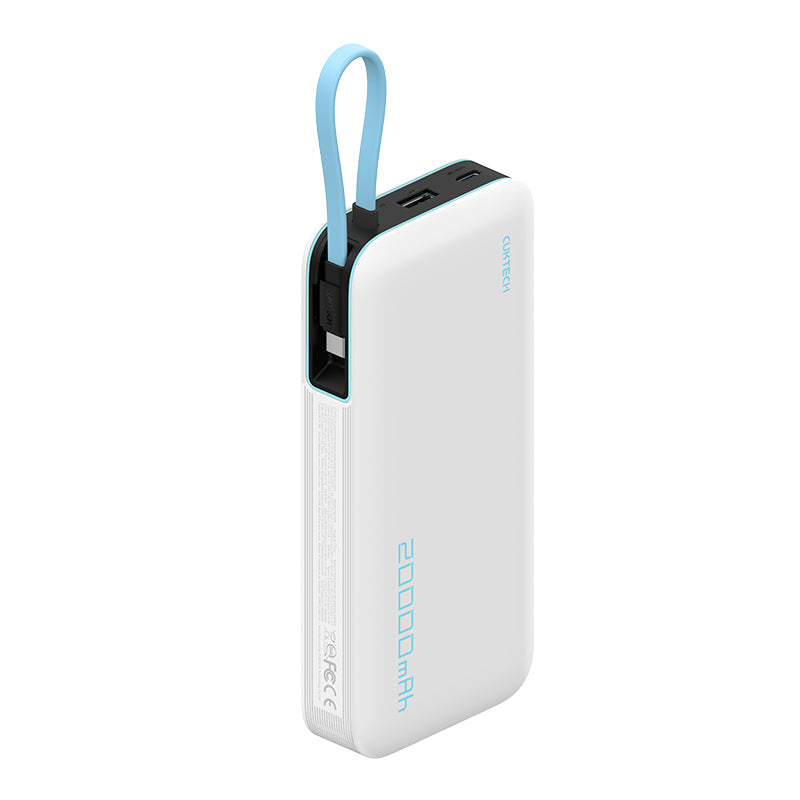 O2W SELECTION CUKTECH PB200N 55W 20000mAh Power Bank with Built-in Cable