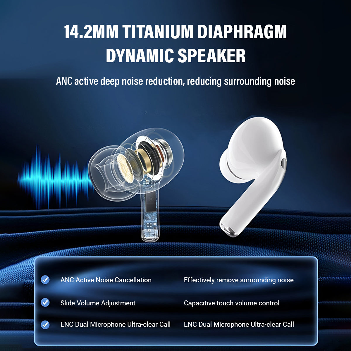 O2W SELECTION SAIYA T70 ANC Pro Wireless Earphone with LED Screen