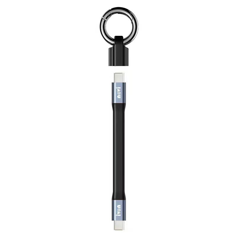 O2W SELECTION IVON CA90 Mini Cable 65w Type-C To C with Key Ring, Black