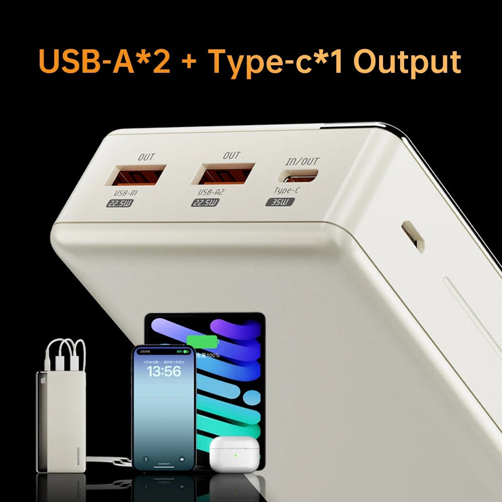 O2W SELECTION MOVESPEED K20 20000mAh Power Bank - 35W / 22.5W USB Type-C Quick Charge, 3 Output Ports, LCD Display, Pass-Through Charging