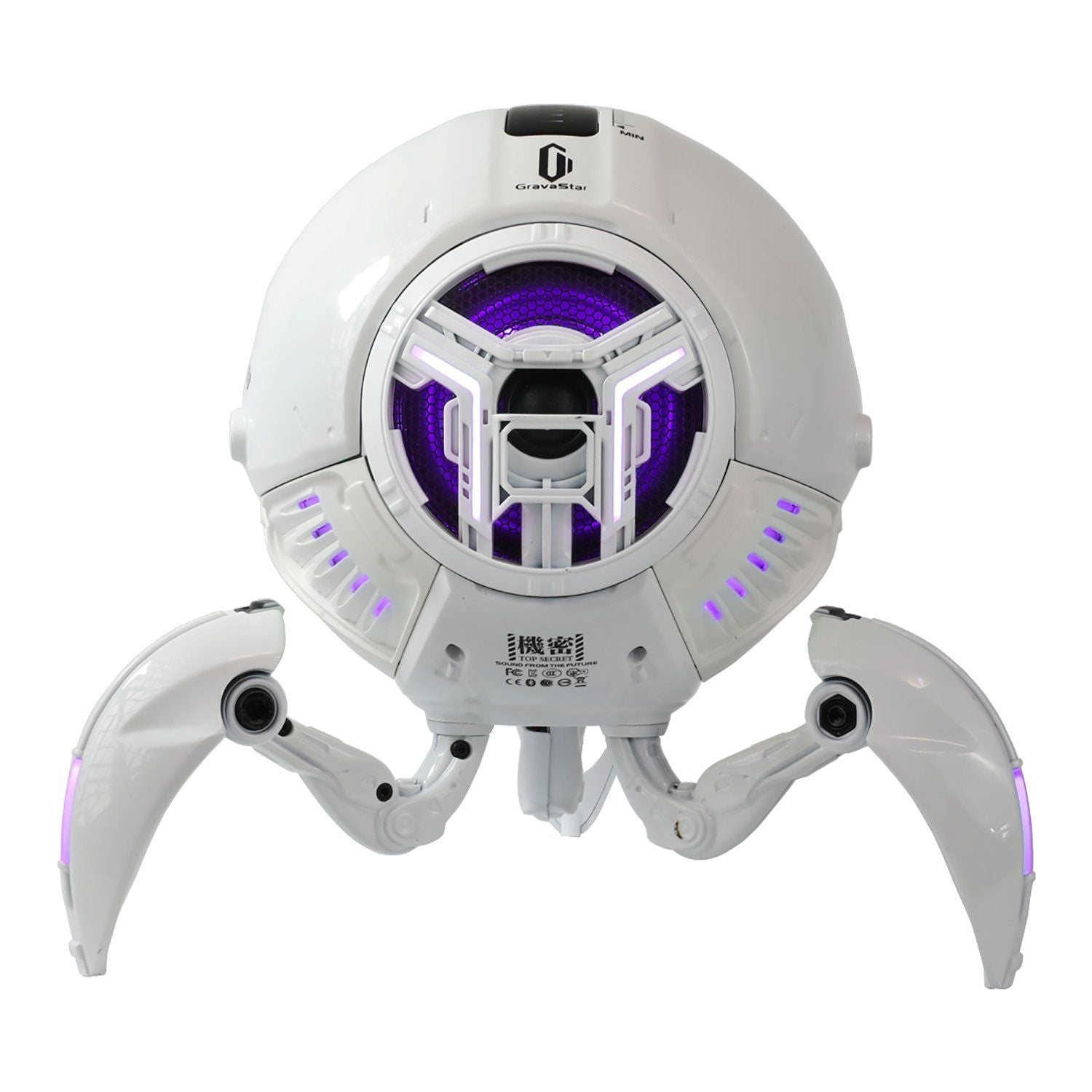 Gravastar Mars Pro Wireless Bluetooth 5.0 Dystopian Robotic Speaker Default Gravastar White 