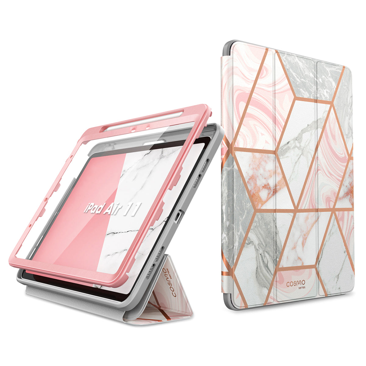 i-Blason Cosmo Series Slim Full-Body Trifold Stand Protective Case Cover with Auto Sleep/Wake & Pencil Holder Protective Case with Pencil Holder for iPad Air 11"/13" 2024