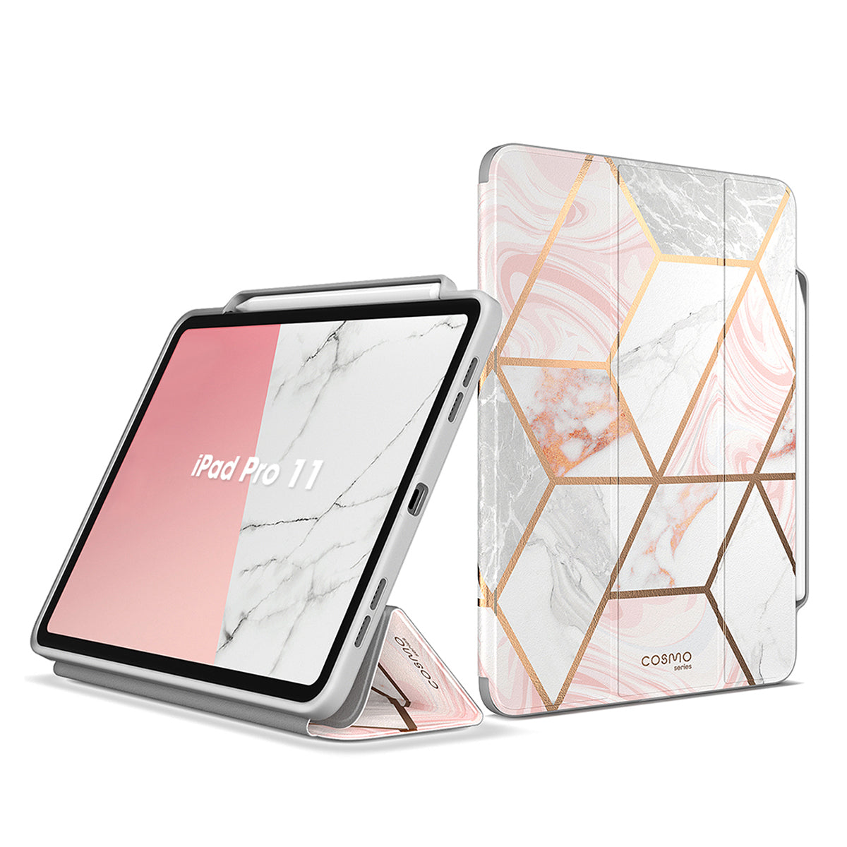 i-Blason Cosmo Series Slim Full-Body Trifold Stand Protective Case Cover with Auto Sleep/Wake & Pencil Holder Protective Case with Pencil Holder for iPad Pro 11" /13"2024