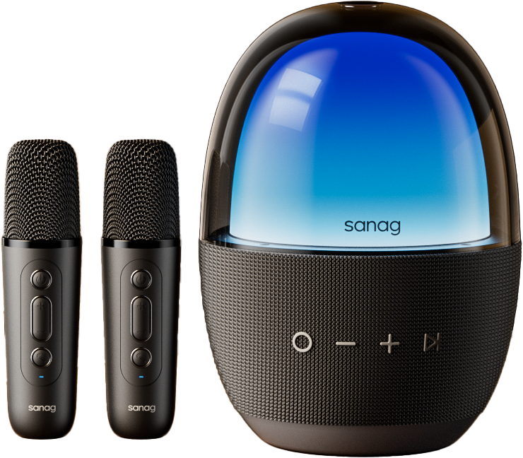 O2W SELECTION SANAG V33 Hi-Fi Dolby LED Light-up Bluetooth Wireless Speaker, Black