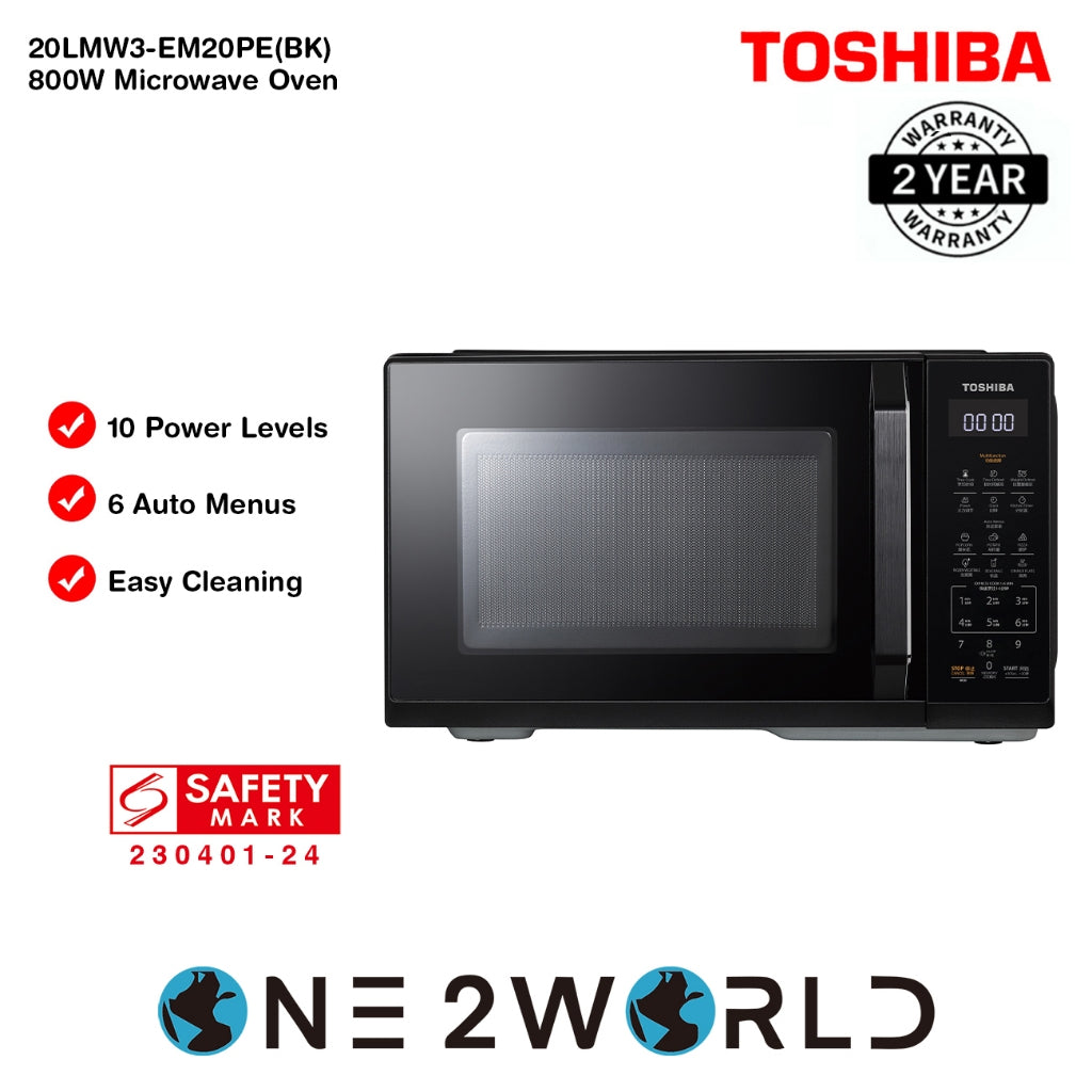 Toshiba MW3-EM20PE(BK) 20L Microwave Oven