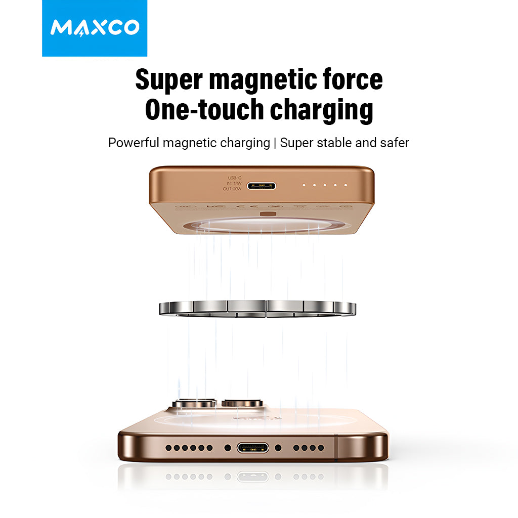 MAXCO MP38 5000mAh / MP39 10000mAh Legend 2 Magnetic Wireless Charging Power Bank