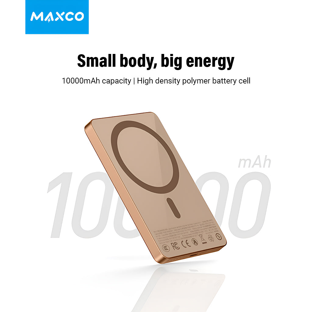 MAXCO MP38 5000mAh / MP39 10000mAh Legend 2 Magnetic Wireless Charging Power Bank