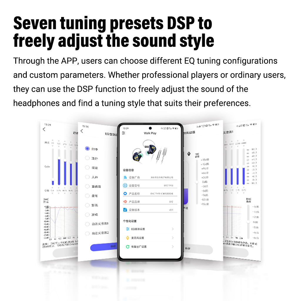 EPZ TP13 Noise Reduction Digital Audio Adapter Cable, Type-C to 3.5mm Switch Wiring