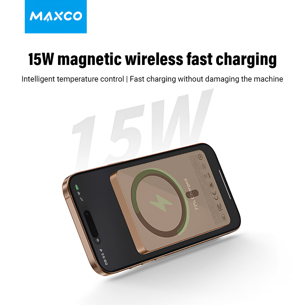 MAXCO MP38 5000mAh / MP39 10000mAh Legend 2 Magnetic Wireless Charging Power Bank