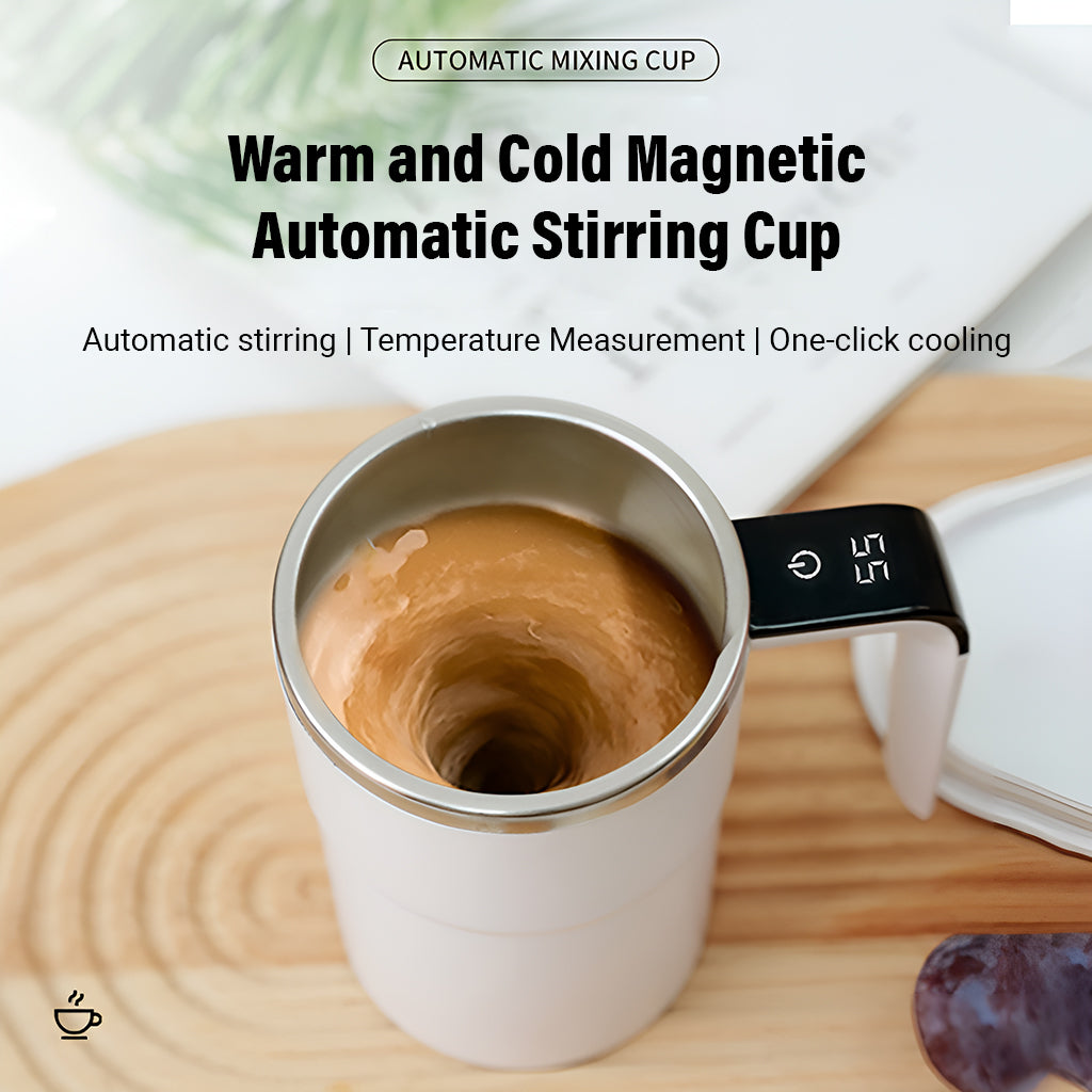 O2W SELECTION Magnetic Automatic-Stirring Cup, White