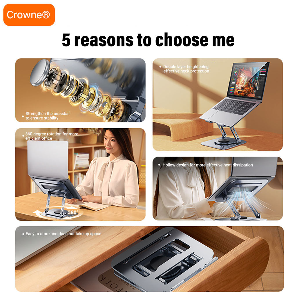 One2World Selection JIAHUACAI Multi-functional Laptop Metal Stand