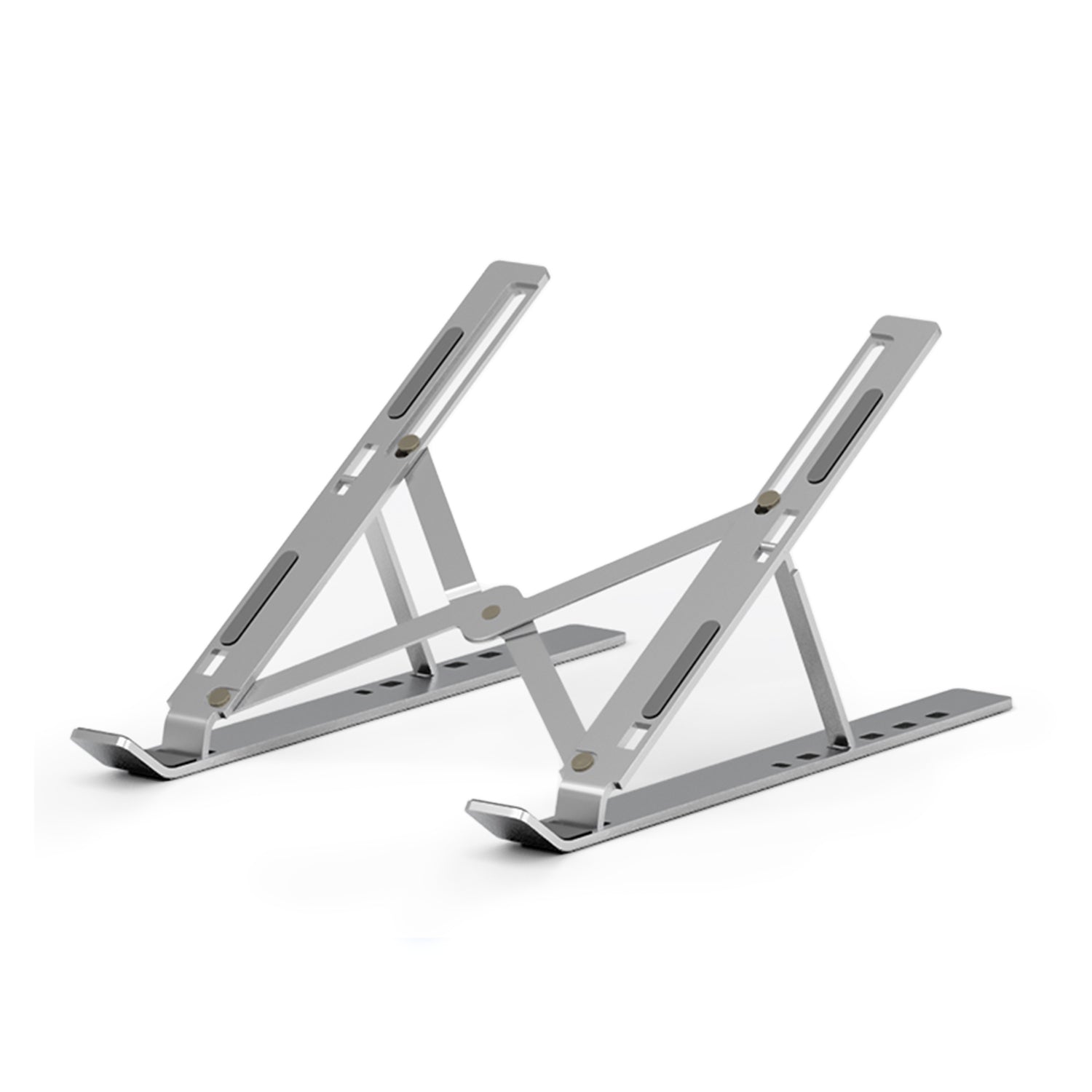 Aluminum Alloy Laptop Stand With Adjustable Height, Rotatable And Foldable Notebook Holder With Heat Dissipation, Silver