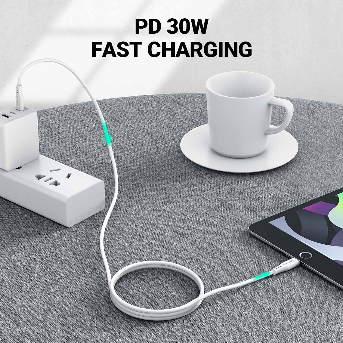 ACEFAST C3-01 USB-C To Lightning MFi Certified Fast Charging TPE Charging Data Cable ONE2WORLD 