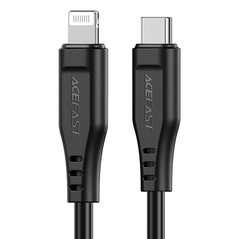 ACEFAST C3-01 USB-C To Lightning MFi Certified Fast Charging TPE Charging Data Cable ONE2WORLD Black 