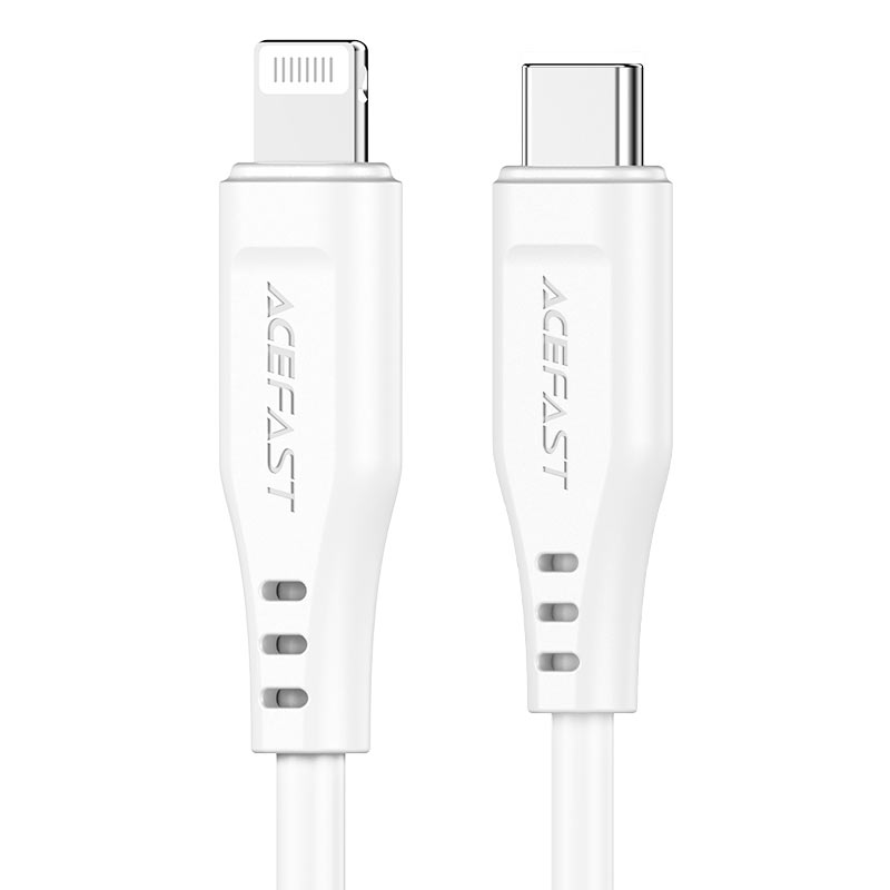 ACEFAST C3-01 USB-C To Lightning MFi Certified Fast Charging TPE Charging Data Cable ONE2WORLD White 