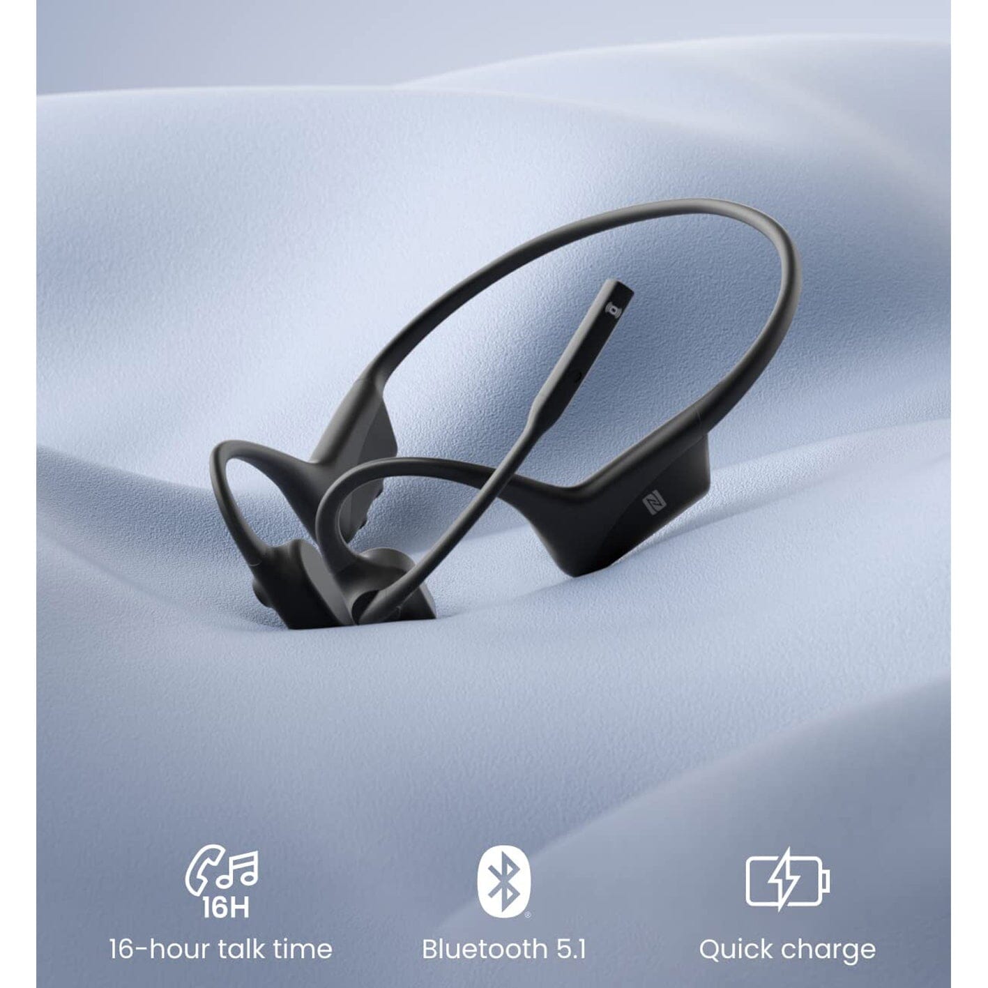 AfterSHOKZ OpenCommUC(Rebranded as SHOKZ OpenComm UC) - Bluetooth Stereo  Computer Headset with Loop100 USB-A Adapter-Bone Conduction Wireless PC