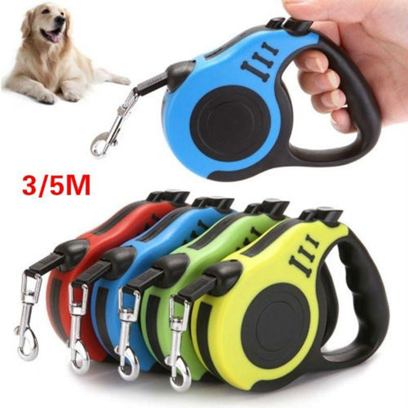 Automatic Telescopic Tractor Retractable Pet Walking Lead Leash 3M & 5M Pet Leashes ONE2WORLD 