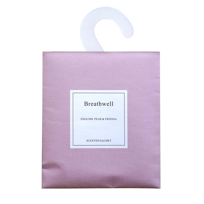 Breathwell Hanging Wardrobe Fragrance Bag Insect-Proof Closet Deodorant Freshener Car Scent Bag Sachet Scent Bag Breathwell English Pear & Freesia 