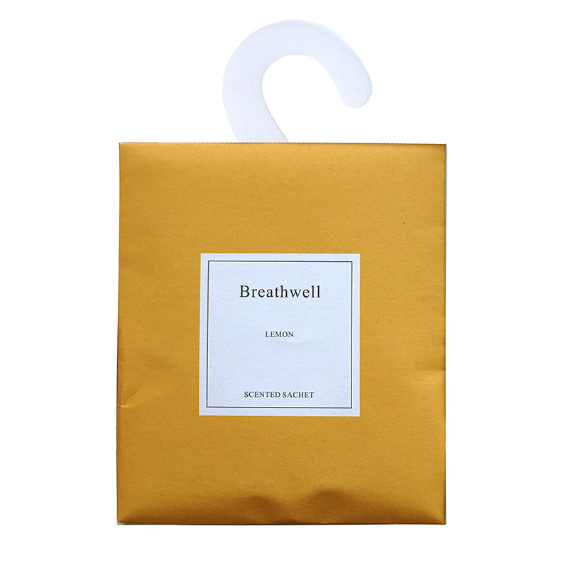Breathwell Hanging Wardrobe Fragrance Bag Insect-Proof Closet Deodorant Freshener Car Scent Bag Sachet Scent Bag Breathwell Lemon 